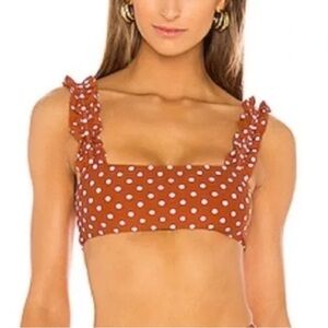 WeWoreWhat -‎ Como Polka Dot Swimsuit Top - Size XS